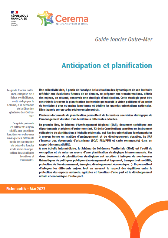 Foncier Outre-Mer : anticipation et planification