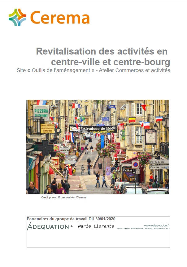 Revitalisation des activités en centre-ville et centre-bourg