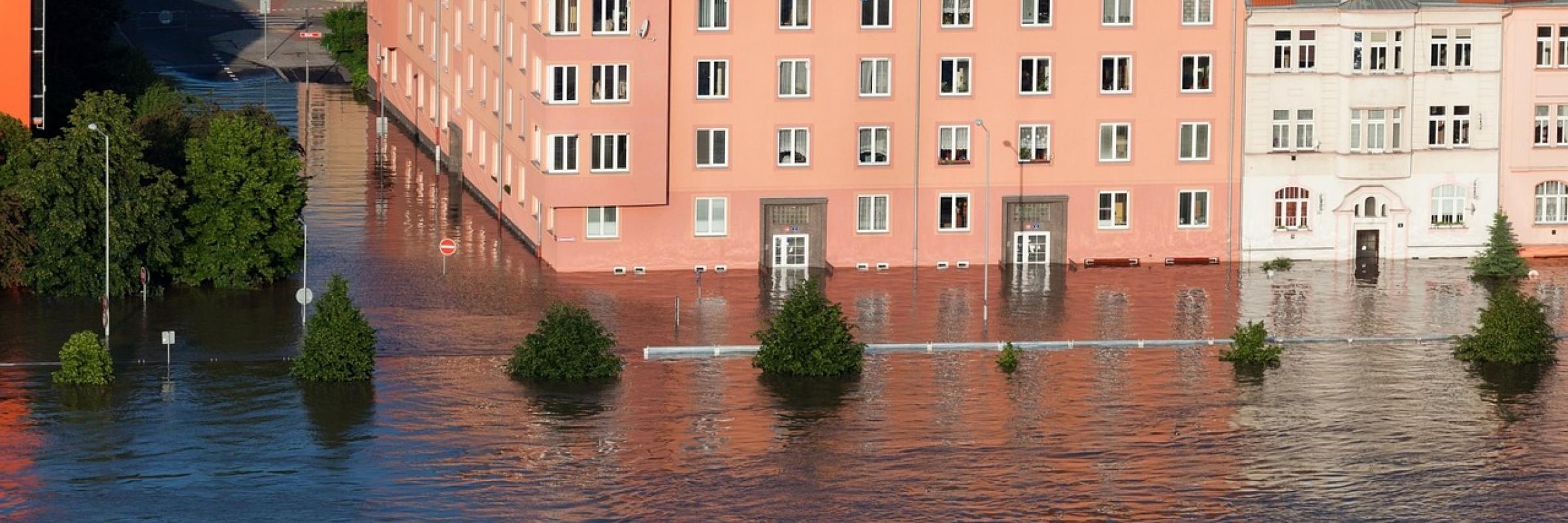 bâtiments inondés